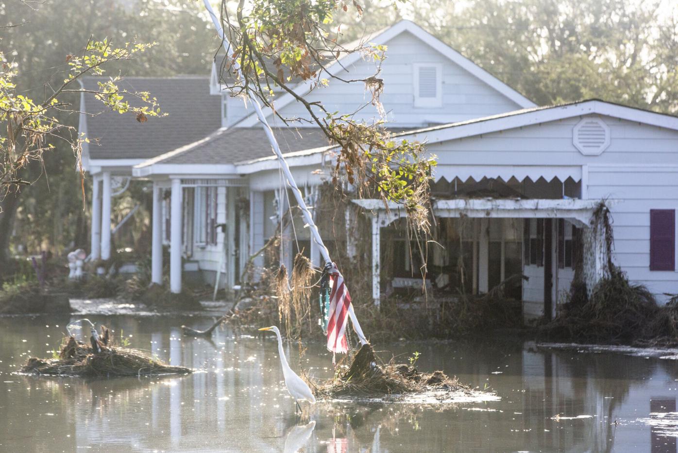 Home flooded and destroyed from Hurricane Ida