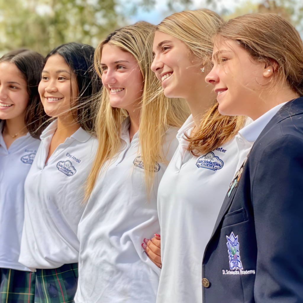 group of young students from St. Scholastica Academy